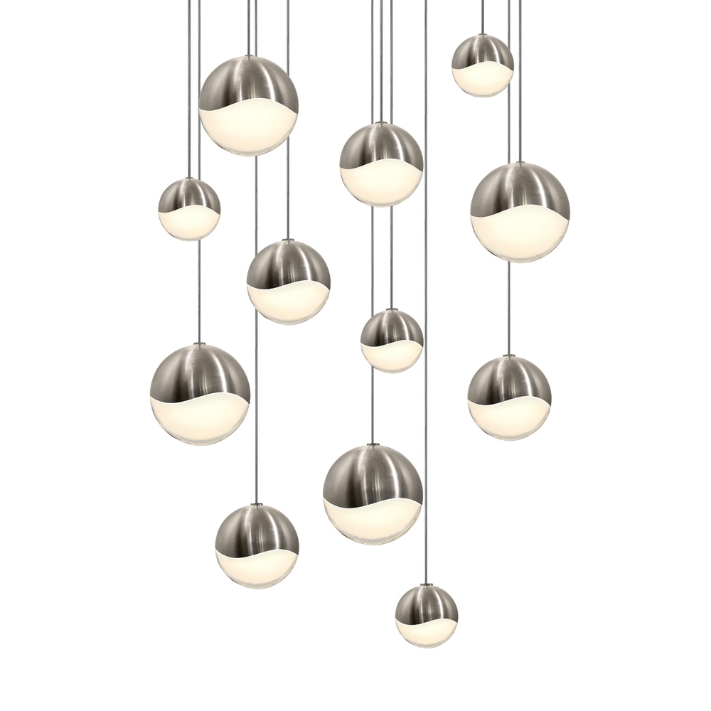 12-Light Round Assorted LED Pendant