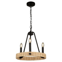 Artcraft AC11713BK - Perris 3 Light Chandelier Black