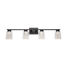 Artcraft AC7354BK - Dalton Collection 4-Light Bathroom Vanity Fixture Black