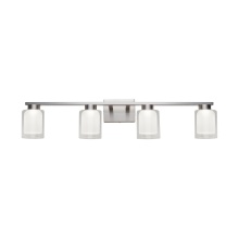 Artcraft AC7394BN - Saville Collection 4-Light Bathroom Vanity Fixture Brushed Nickel
