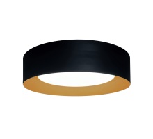 Artcraft AC7423BK - Orsa Collection 1-Light Flush Mount Black and Brushed Brass
