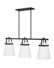 Lark Canada 83056BK - Large Three Light Linear Chandelier