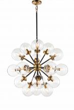 Vinci Lighting Inc. C7070-18AB/BKCL - Bianca Chandelier Aged Brass/Black