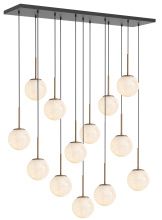 Vinci Lighting Inc. C77713L-AB/BK - Chandelier Aged Brass Body with Matte Black Canopy