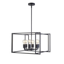 Avista Lighting Inc A4754BK - Korson 21" 6-Light Black Pendant