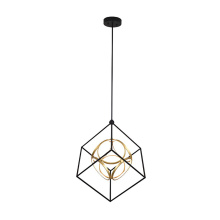 Avista Lighting Inc A9230BKGD - Uptown 38" Chandelier Black & Gold-LED