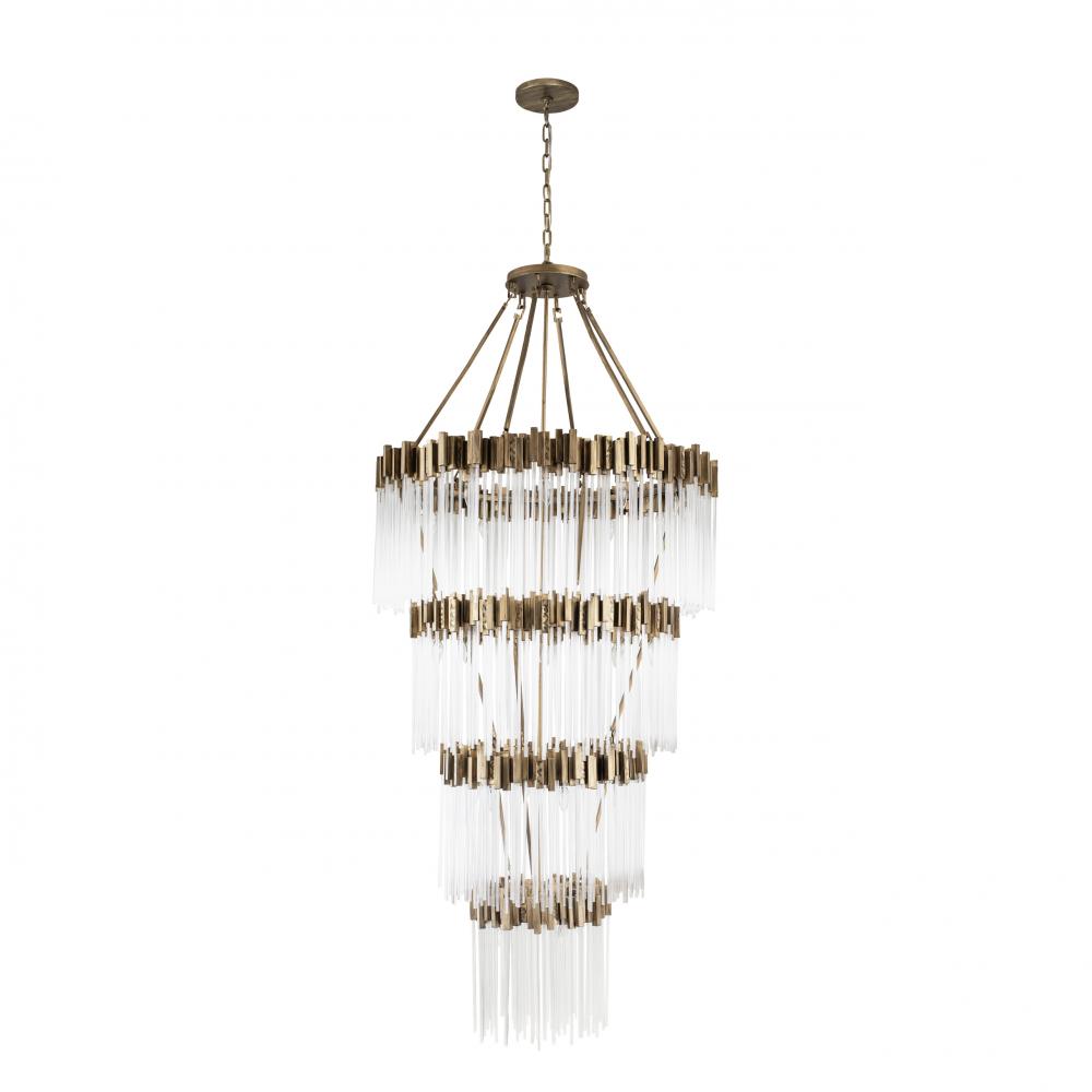 Matrix 30-Lt 4-Tier Chandelier - Havana Gold