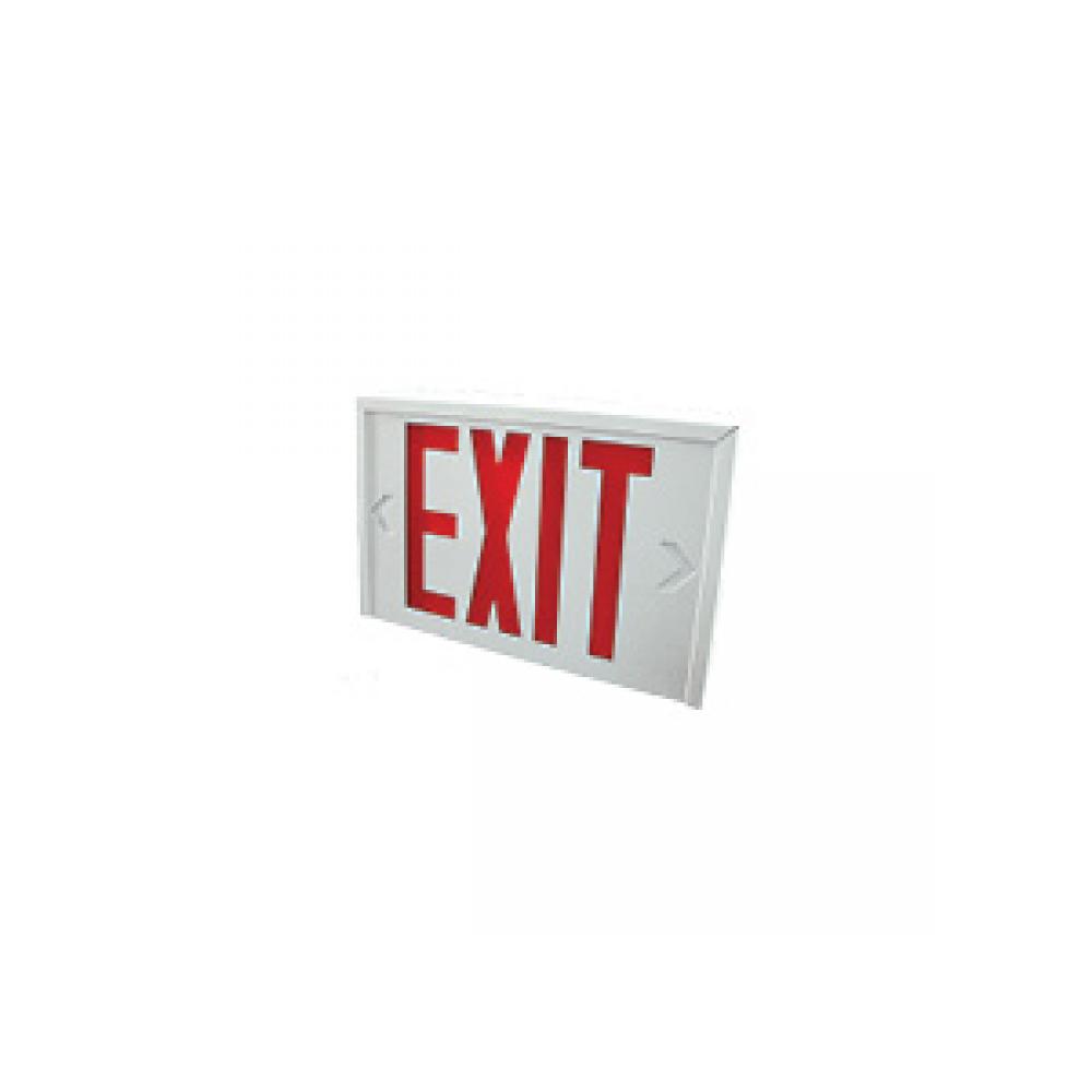 EXIT SIGN STEEL UNIVERSAL FACES SELF POWERED 90 MIN 120/347V INPUT WHITE