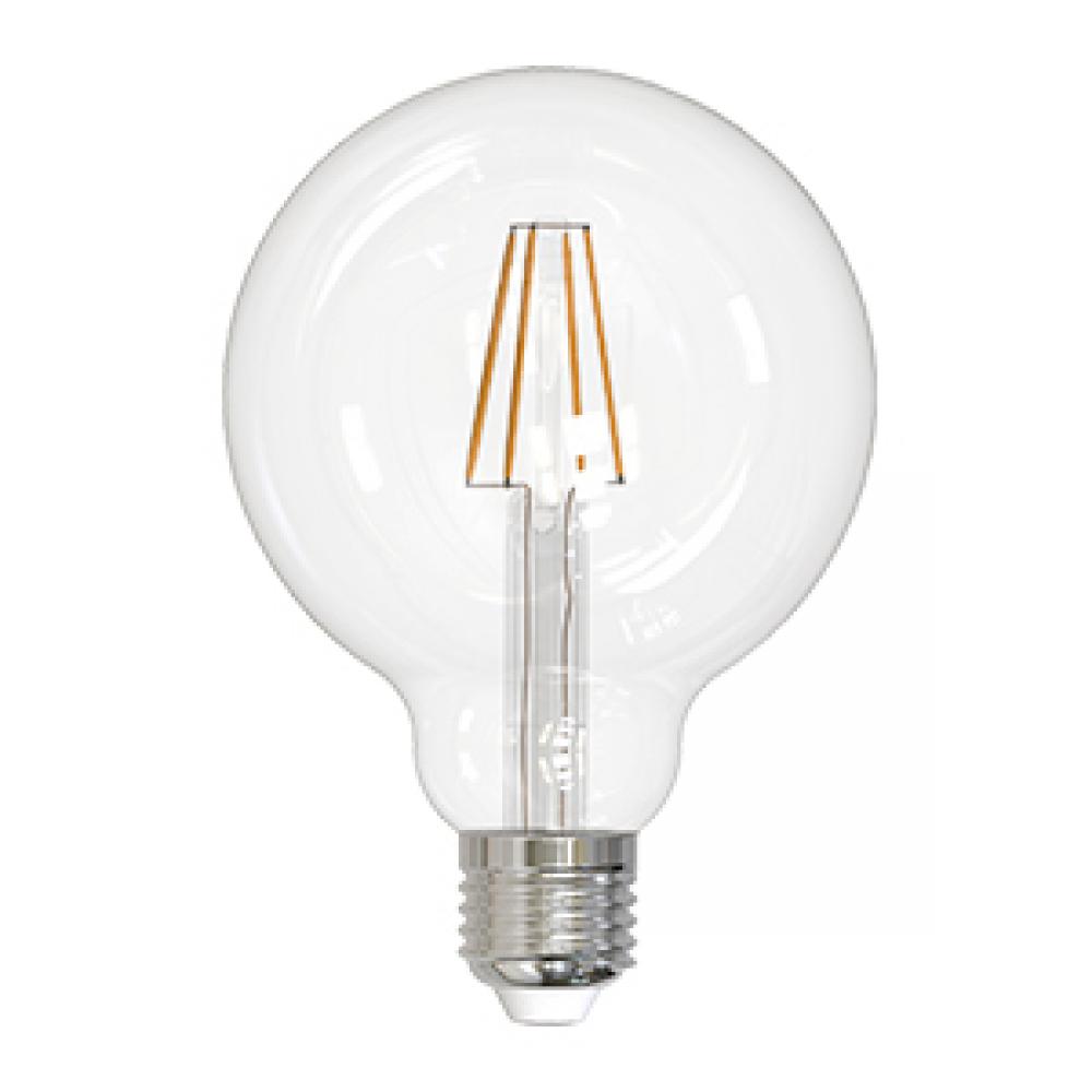 LED Filament Lamp G30 E26 Base 5W 320Â° 120V 30K Clear Oblique Dim 500LM Standard