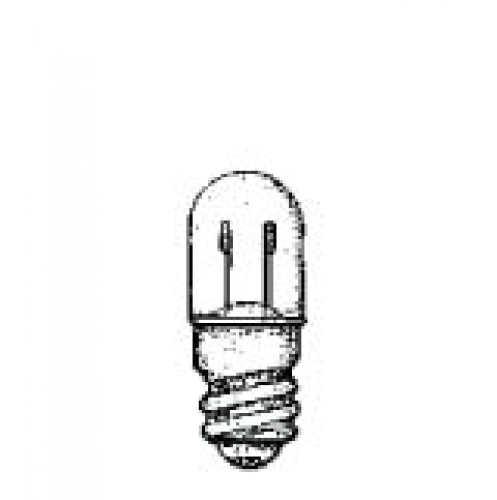 MINIATURE LAMP T-3.25 105-125V 0.3A MINIATURE SCREW E10 CLEAR 10 PACK ST D