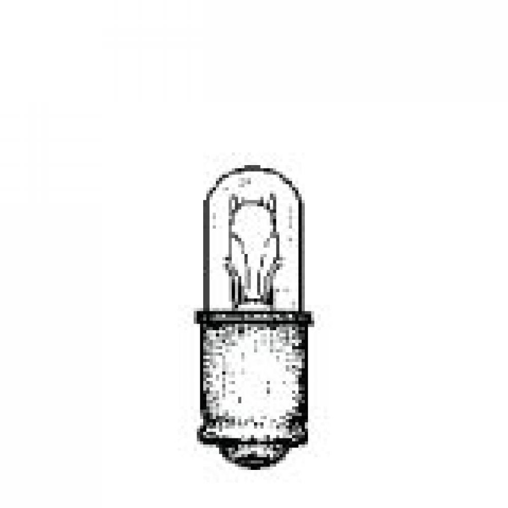 MINIATURE LAMP ANSI:M7333 T-1.75 5V 0.06A MIDGET FLANGED F6 CLEAR 10 PAC K STD