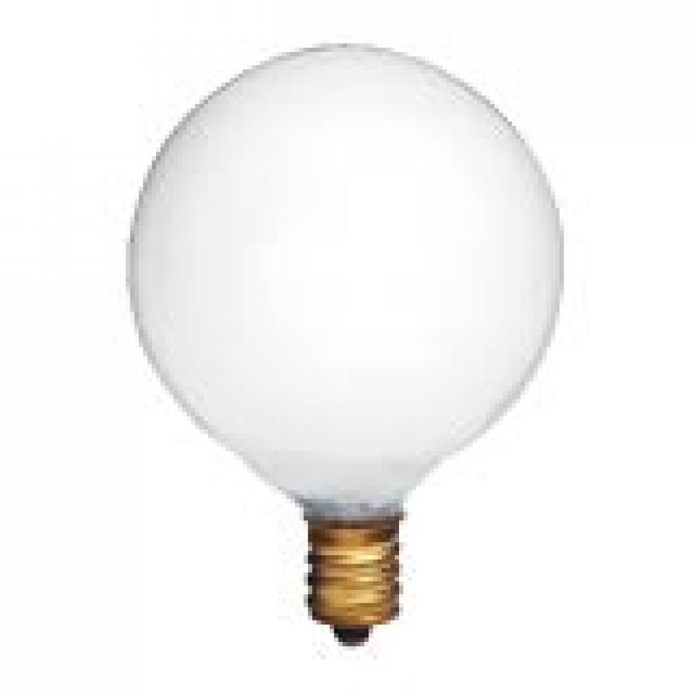 INCANDESCENT 40W G16.5 E12 130V WHITE STD