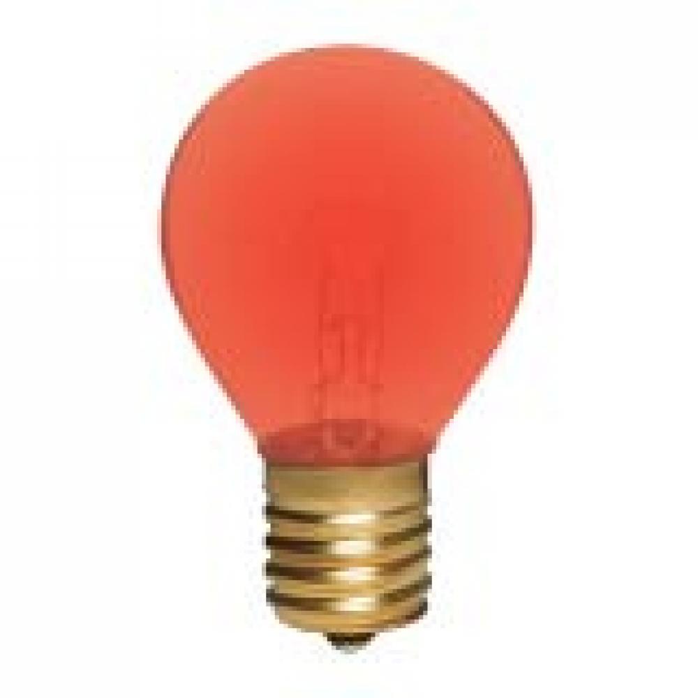 INCANDESCENT COLORED 10W S11 E17 130V TRANSPARENT RED STD