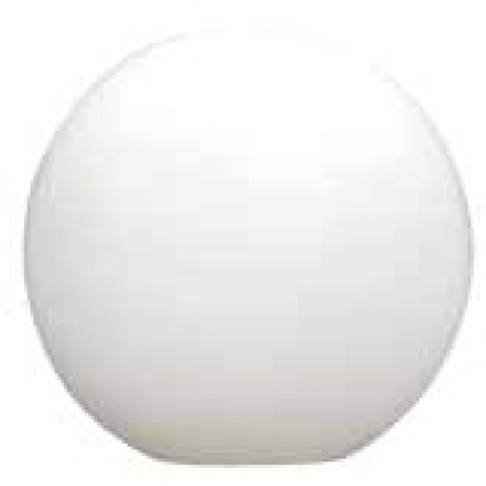 GLOBE 8in WITHOUT NECK 4.00in HOLE ACRYLIC WHITE STD