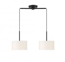 Savoy House Meridian CA M100109MBK - 2-Light Linear Chandelier in Matte Black