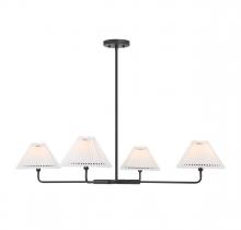 Savoy House Meridian CA M100121MBK - 4-Light Chandelier in Matte Black