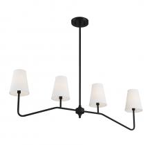 Savoy House Meridian CA M10078MBK - 4-Light Linear Chandelier in Matte Black