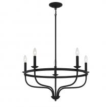 Savoy House Meridian CA M10087MBK - 5-Light Chandelier in Matte Black