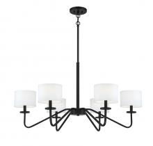 Savoy House Meridian CA M10092MBK - 6-Light Chandelier in Matte Black