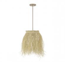 Savoy House Meridian CA M7033NR - 1-Light Pendant in Natural Rattan