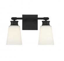 Savoy House Meridian CA M80054MBK - 2-Light Bathroom Vanity Light in Matte Black