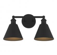 Savoy House Meridian CA M80063MBK - 2-Light Bathroom Vanity Light in Matte Black