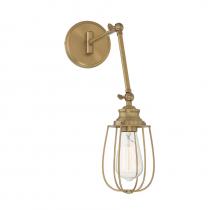 Savoy House Meridian CA M90022NB - 1-Light Adjustable Wall Sconce in Natural Brass