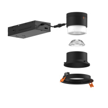 Dals CA RC03-CC-20-WWBK - 3in Modular Downlight, , 20 degree Beam Angle, Wall Wash Reflector, Black