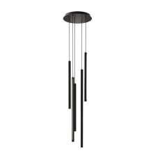 Dals CA PDLED120-5-BK - 5 Light Round CCT LED Duo-Light Cylinder Pendant Cluster