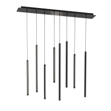 Dals CA PDLED120-8SQ-BK - 8 Light Square CCT LED Duo-Light Cylinder Pendant Cluster