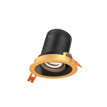 Dals CA RC03-CC-35-GMBBK-TGD - 3in Modular Downlight, , 35 degree Beam Angle, Gimbal Reflector, Black, Gold Trim
