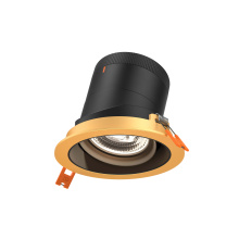 Dals CA RC04-CC-35-GMBBK-TGD - 4in Modular Downlight, , 35 degree Beam Angle, Gimbal Reflector, Black, Gold Trim
