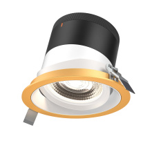 Dals CA RC06-CC-60-GMBWH-TGD - 6in Modular Downlight, , 60 degree Beam Angle, Gimbal Reflector, White, Gold Trim