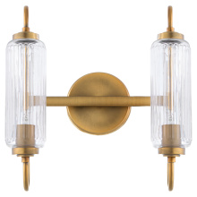 Quorum 5015-2-47 - WHITMIRE 2 LIGHT VANITY - BRUSHED BRASS