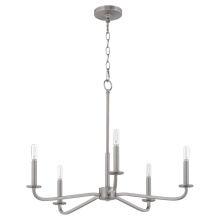 Quorum 6307-5-65 - RUTHERFORD 5 LIGHT CHANDELIER - SATIN NICKEL