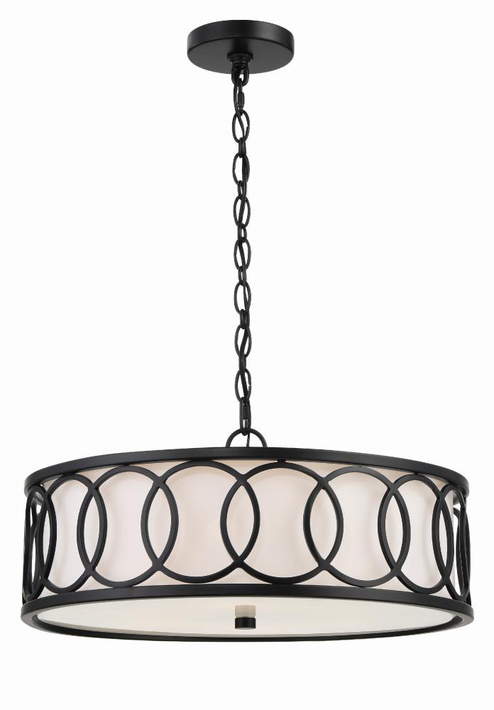 Libby Langdon Graham 6 Light Matte Black Chandelier