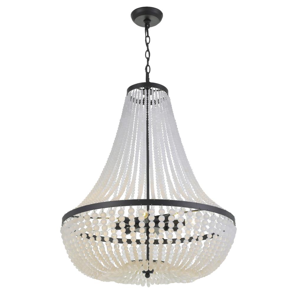 Rylee 8 Light Matte Black Chandelier