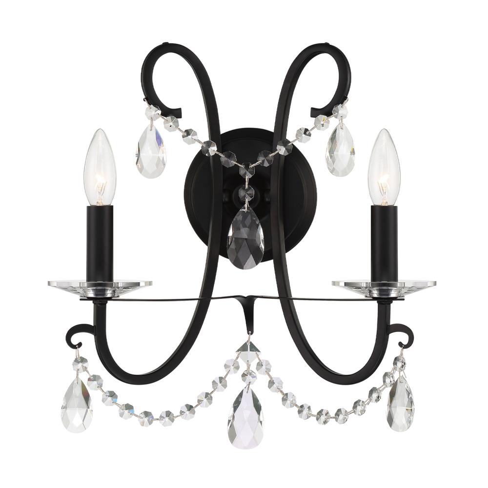 Othello 2 Light Matte Black Sconce