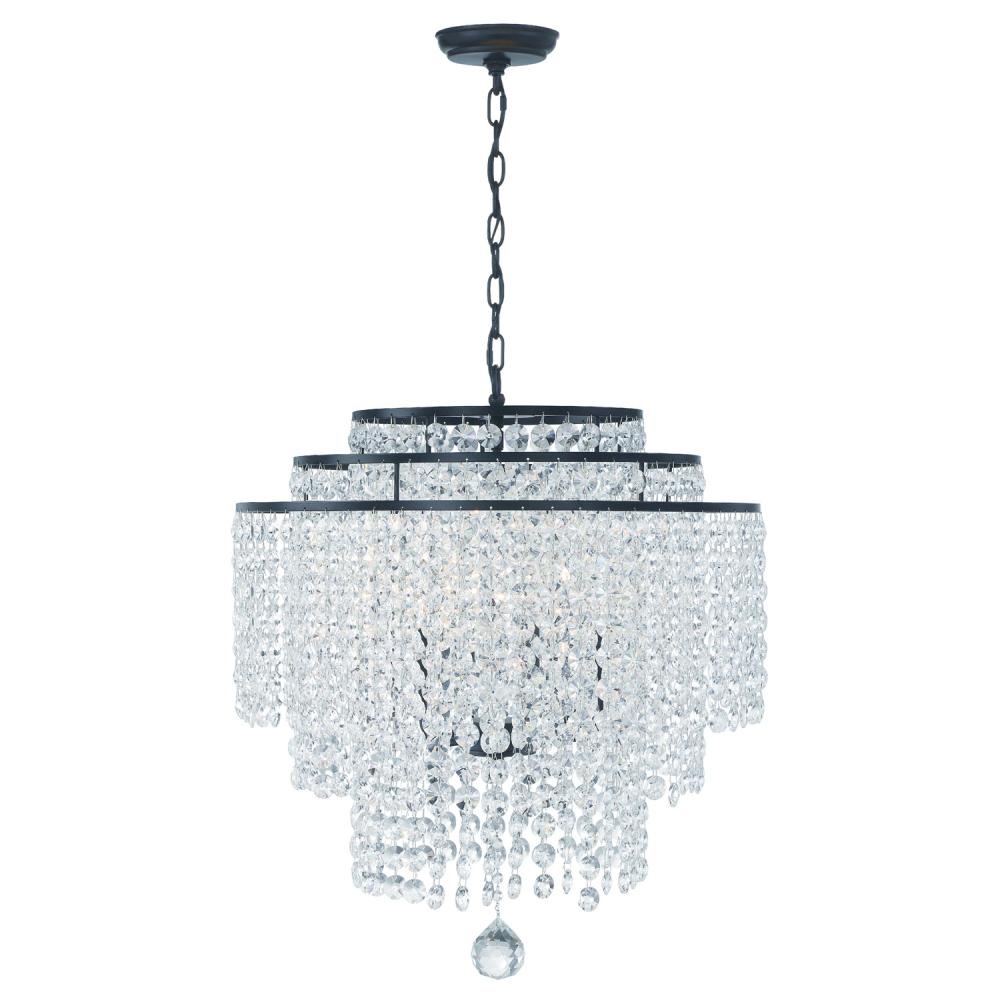 Gabrielle 6 Light Matte Black Chandelier