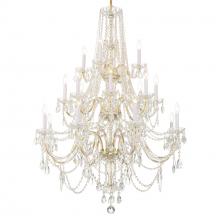 Crystorama 1157-PB-CL-MWP - Traditional Crystal 38'' Hand Cut Crystal Polished Brass Chandelier