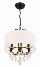 Crystorama 6623-MK-CL-MWP - Othello 3 Light Matte Black Mini Chandelier