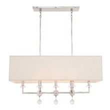 Crystorama 8109-PN - Paxton 8 Light Polished Nickel Linear Chandelier