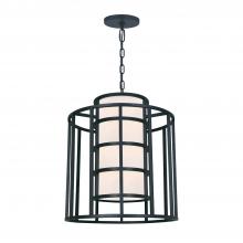 Crystorama 9597-MK - Brian Patrick Flynn Hulton 6 Light Matte Black Lantern Chandelier