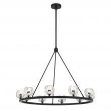 Crystorama ARA-10265-MK - Aragon 10 Light Matte Black Chandelier