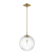 Crystorama ORY-1007-AG-CL - Orly 14'' Aged Brass Pendant