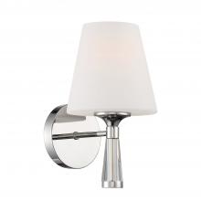 Crystorama RAM-A3401-PN - Ramsey 1 Light Polished Nickel Sconce