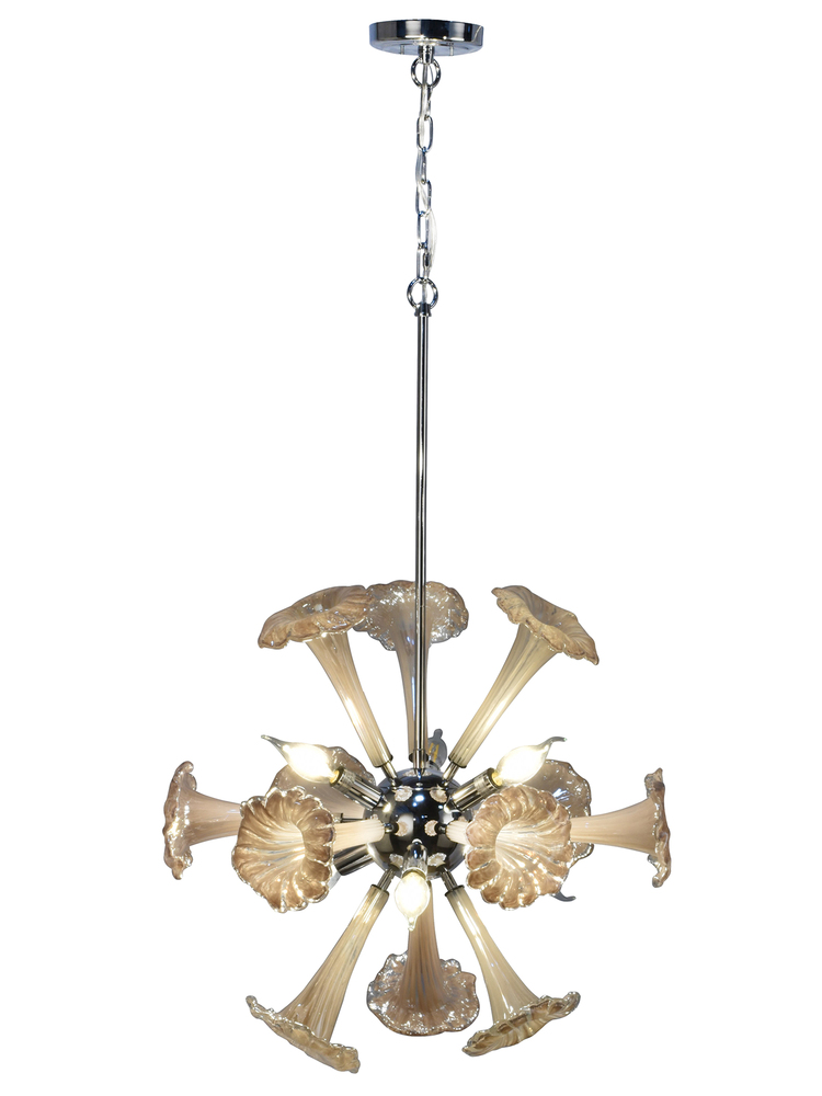 Yuri 6-Light Hand Blown Art Glass Chandelier