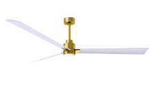 Matthews Fan Company AKLK-BRBR-MWH-72 - Alessandra-72" Three Blade Transitional Ceiling Fan-5CCT Integrated LED-Brushed Brass Finish