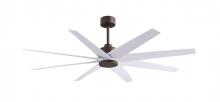 Matthews Fan Company AN-TB-MWH-64 - Ariella - Eight Blade Ceiling Fan - Textured Bronze Finish - Matte White Blades