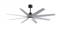 Matthews Fan Company ANLK-BK-BW-64 - Ariella-Eight Blade Ceiling Fan-5CCT Integrated LED-Matte Black Finish-Barn Wood Tone Blades